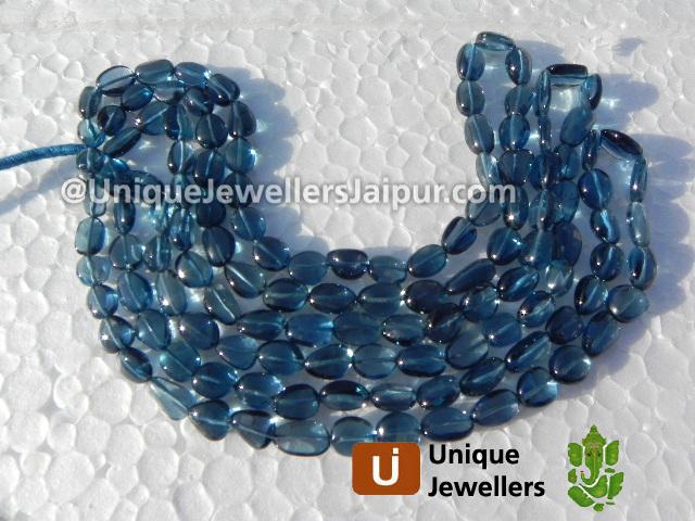 London Blue Topaz Smooth Nugget Beads